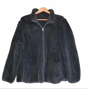 🌈 6/$60, Weatherproof Faux Shearling, Reversible, Black Jacket, Pockets, XXL
